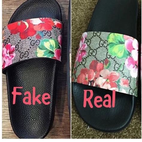 real gucci vs fake slides|Gucci slides cheap real.